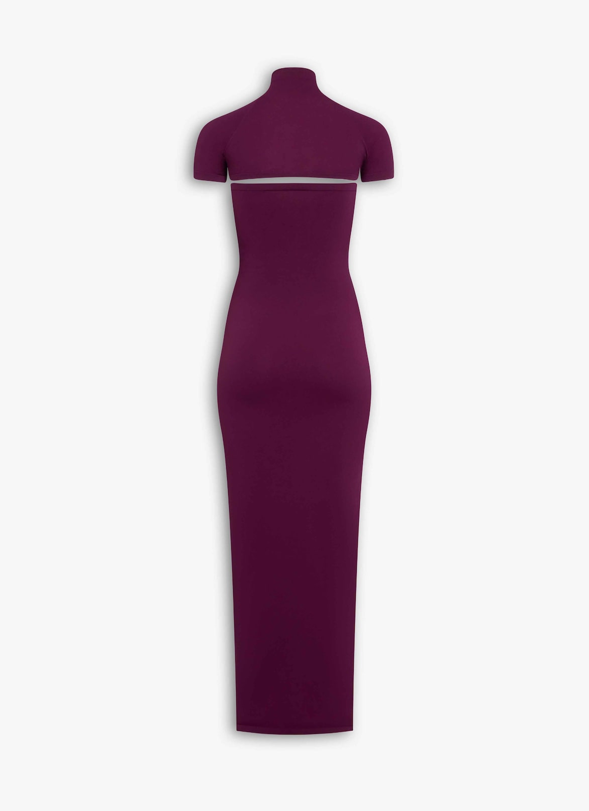 SECOND-SKIN KNIT CUT-OUT DRESS ALAÏA BURGUNDY SECOND-SKIN KNIT CUT-OUT DRESS